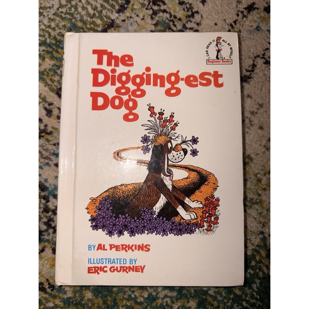 The Digging-est Dog Dr. Seuss beginner Book Al Perkins 1967 Vintage BCE